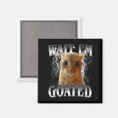 Warte, ich bin goateter lustiger starrender Katzen Magnet (Vorderseite/Rückseite)