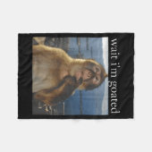 Warte, ich bin goatiert Lustiger denkender Affe Me Fleecedecke (Vorderseite (Horizontal))