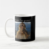 Warte, ich bin goatiert Lustiger denkender Affe Me Kaffeetasse (Links)