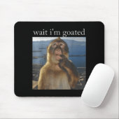 Warte, ich bin goatiert Lustiger denkender Affe Me Mousepad (Mit Mouse)