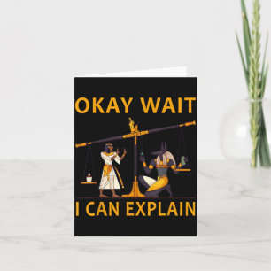 Warte, ich kann lustige ägyptische Mythologie Anub Karte