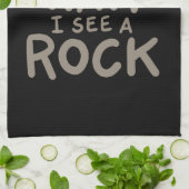 Warte, ich sehe einen Rock Geschirrtuch (Gefaltet)