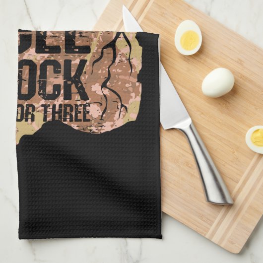 Warte, ich sehe einen Rock Geschirrtuch (Viertel Falte)