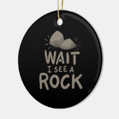 Warte, ich sehe einen Rock Keramik Ornament (Links)