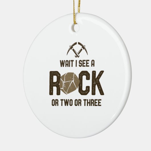 Warte, ich sehe einen Rock Keramik Ornament (Links)