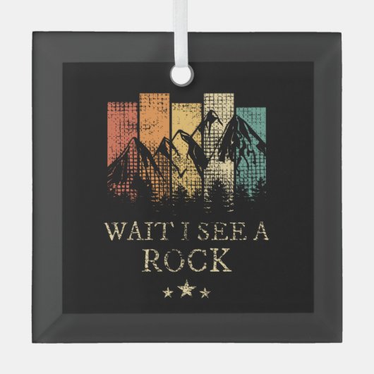 Warte, ich sehe einen Rock Ornament Aus Glas (Vorderseite)