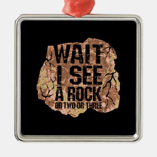Warte, ich sehe einen Rock Ornament Aus Metall (Vorne)