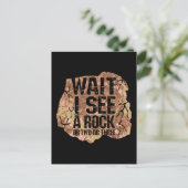 Warte, ich sehe einen Rock Postkarte (Stehend Vorderseite)