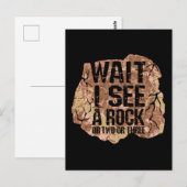 Warte, ich sehe einen Rock Postkarte (Vorne/Hinten)