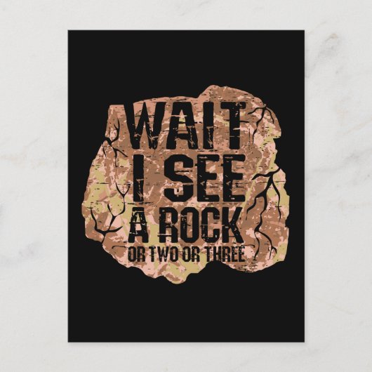 Warte, ich sehe einen Rock Postkarte (Vorderseite)