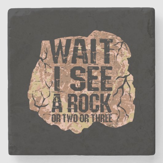 Warte, ich sehe einen Rock Steinuntersetzer (Vorderseite)