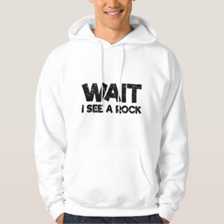 Warte ich sehe einen Stein Lustiger Steinsammler G Hoodie