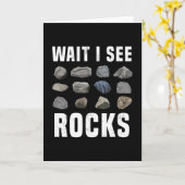 Warte, ich sehe Rocks Funny Geology Geschenk Karte (Gelbe Blume)