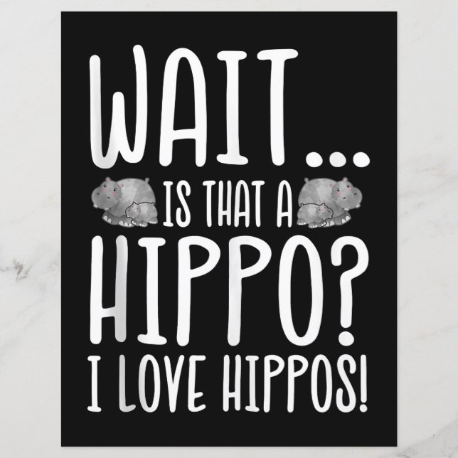 Warte, ist das ein Hippo? Ich Liebe Hippos! (Vorderseite)