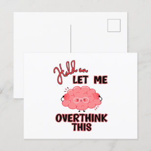 Warte, lass mich nochmal darüber nachdenken postkarte