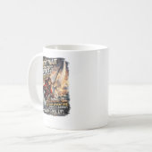 Warte nicht auf den Wind Segeldesign Kaffeetasse (Vorderseite Links)