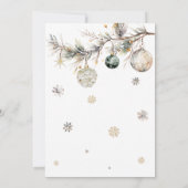 Warte Niedliche Polar Bear Winter Baby Dusche Einladung (Rückseite)