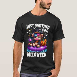 Warte nur auf Halloween Cute Gruselige Highland Co T-Shirt