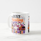 Warte nur auf Halloween Kaffeetasse (Vorderseite Links)