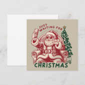 Warte nur auf Weihnachten Weihnachtsmann Retro Lus (Vorne/Hinten)