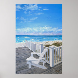 Warte Strand Kunst Druck - Just Dahl Poster