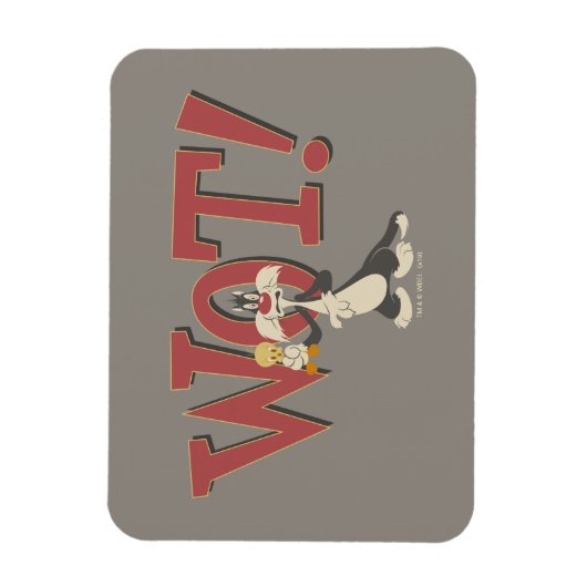 "Warte!" SYLVESTER™ & TWEETY™ Hypnotisiert Magnet (Vertikal)
