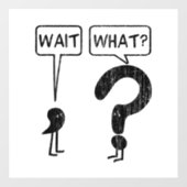 Warte, was? Englisch lernen  Fensteraufkleber (Blatt)