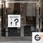 Warte, was? Englisch lernen  Fensteraufkleber (Büro Tür)