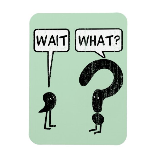 Warte, was? Grammar Cartoon Magnet (Vertikal)