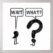 Warte, was? Grammar Spaß Blue Poster (Vorne)