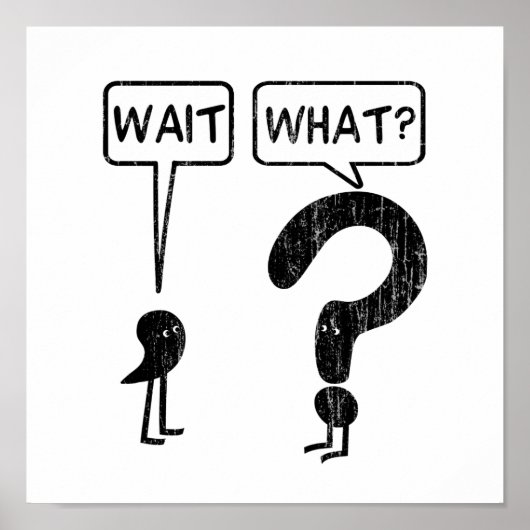 Warte, was? Grammar Spaß Blue Poster (Vorne)