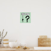 Warte, was? Grammar Spaß Poster (Küche)