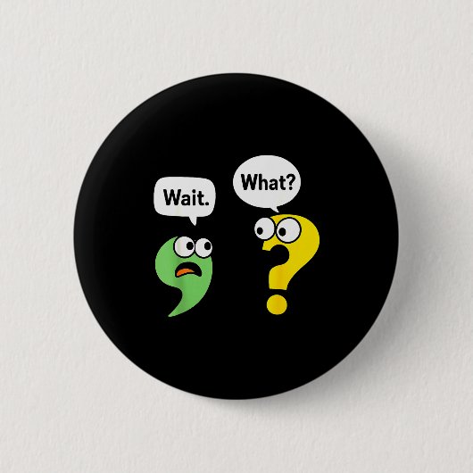 Warte Was Grammatikläuse Button (Vorderseite)