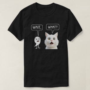 Warte was Punctuation Englisch Lehrer Geschenk Kat T-Shirt