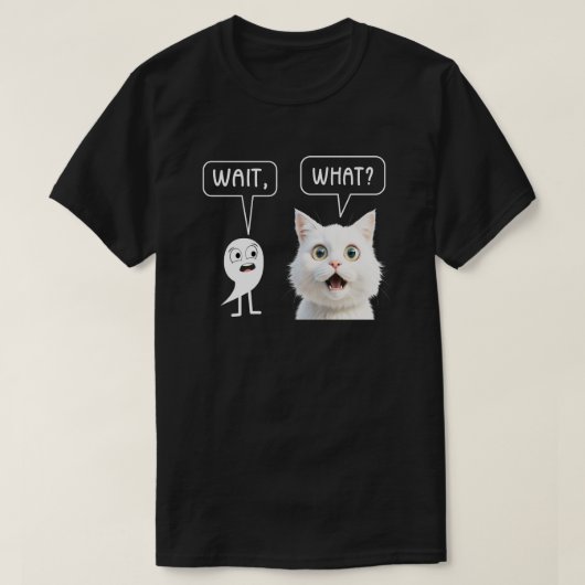 Warte was Punctuation Englisch Lehrer Geschenk Kat T-Shirt (Design vorne)