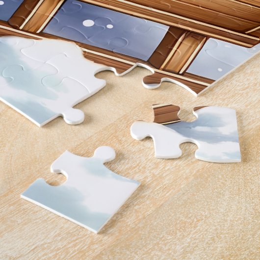 Wartefeder - Labrador Puppy - Schwarzes Labor Puzzle (Seite)