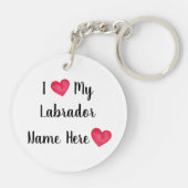 Wartefeder - Labrador Puppy - Schwarzes Labor Schlüsselanhänger (Rückseite)