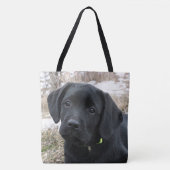 Wartefeder - Labrador Puppy - Schwarzes Labor Tasche (Vorderseite)