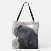 Wartefeder - Labrador Puppy - Schwarzes Labor Tasche (Rückseite)