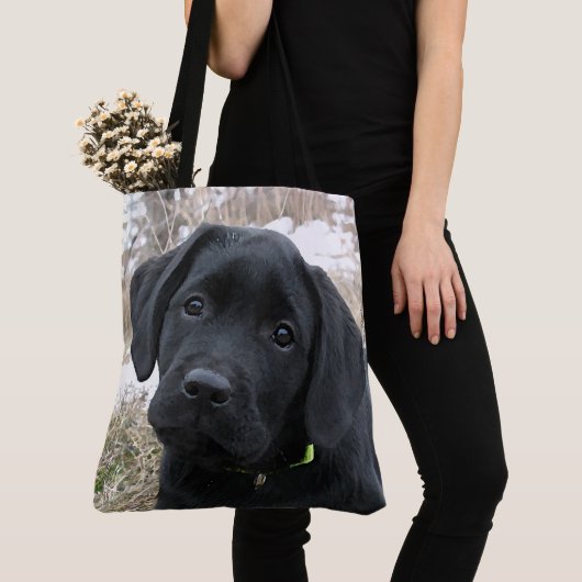 Wartefeder - Labrador Puppy - Schwarzes Labor Tasche (Von Nahem)