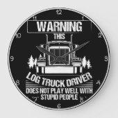 Wartelaufholwagen ohne Stupid Große Wanduhr (Vorderseite)