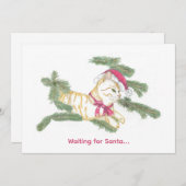 Warten auf den Weihnachtsmann... Feiertagskarte (Vorne/Hinten)