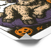 Warten auf Halloween Highland Cow Poster (Ecke)