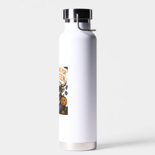 Warten auf Halloween Highland-Kuh Trinkflasche