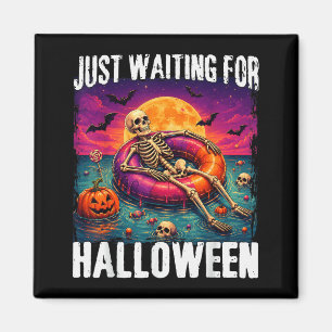 Warten auf Halloween Sommer Skelett Männer Frauen Magnet