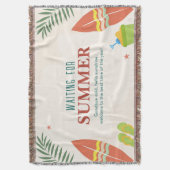 Warten auf sommerlichen Strandspaß Decke (Vorderseite Vertikal)