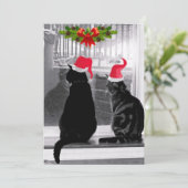 Warten auf Weihnachtsmann Karte (Stehend Vorderseite)
