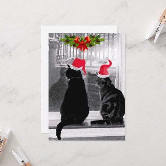 Warten auf Weihnachtsmann Karte (Vorderseite/Rückseite Beispiel)