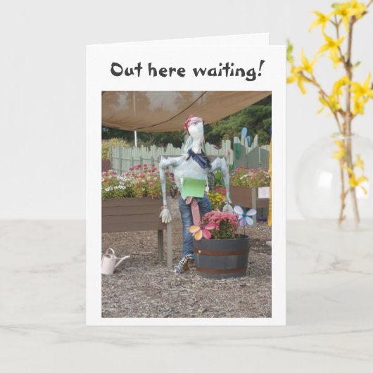 WARTEN, DASS SIE "LIEBE SIE" SAGEN KARTE (Gelbe Blume)