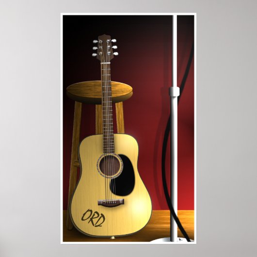 Warten Encore Acoustic Guitar Poster (Vorne)